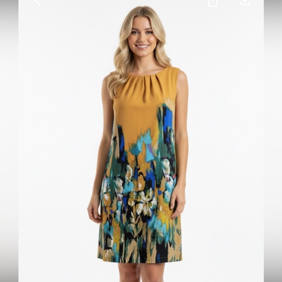 ILE New York women’s print shift dress size 14 - Picture 1 of 12